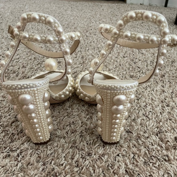 Jimmy Choo Zacaria Pearl 100 Heels Size 37.5 - Picture 6 of 9